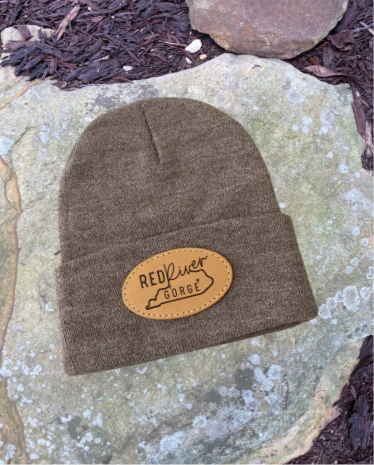 Custom Leather Patch Beanie